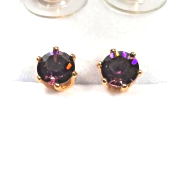 Swarvorski 2CT Stud Earrings pairs in jeweled colors NWOT and gift boxed - Picture 10 of 15